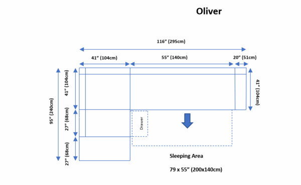 Oliver Sectional w/ Bed and Storage Gallery 3