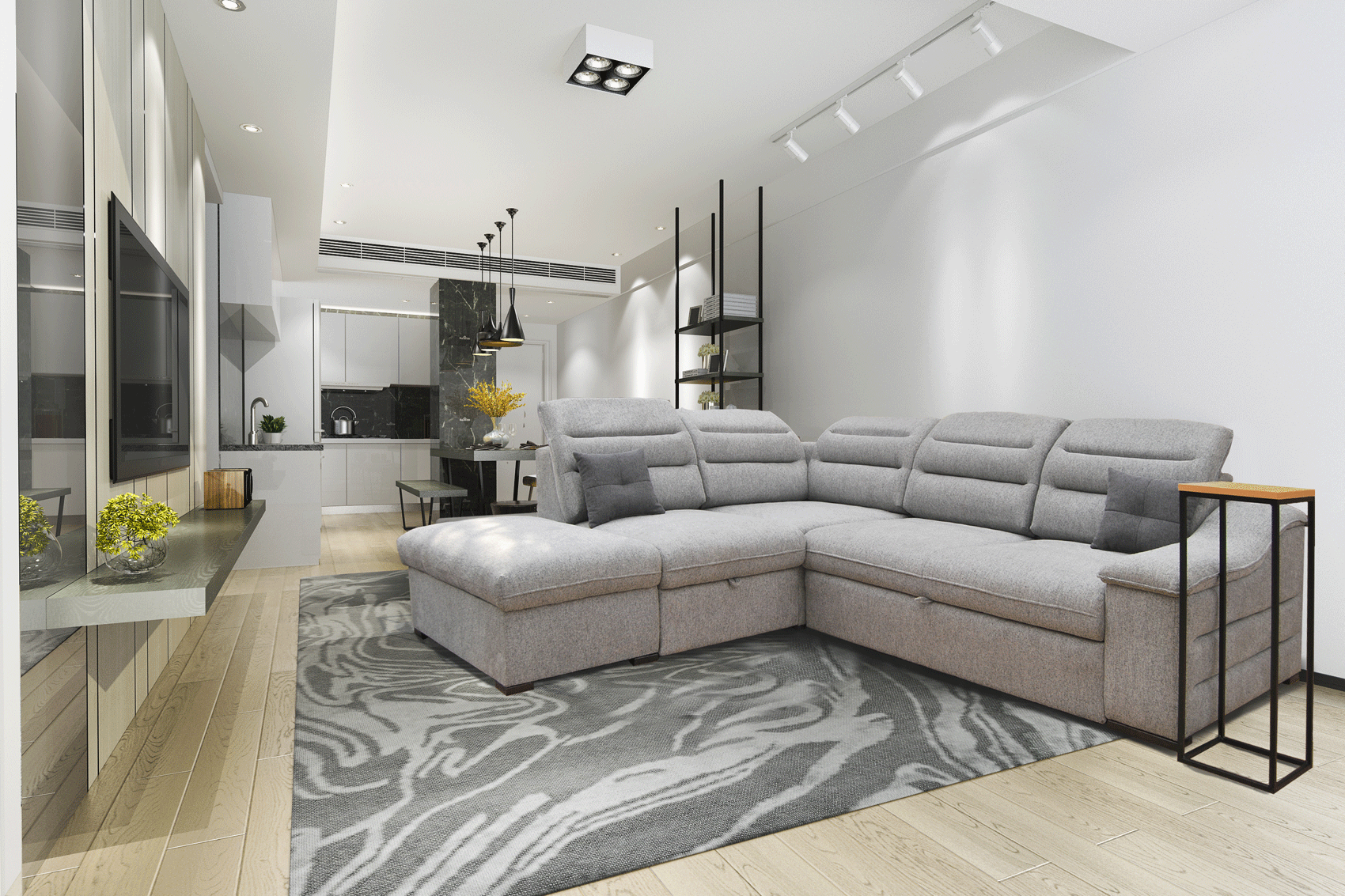 Oliver Sectional w/ Bed and Storage Gallery 1