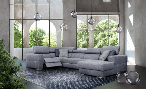 Quartz Sectional Right w/Electric Recliner and Bed