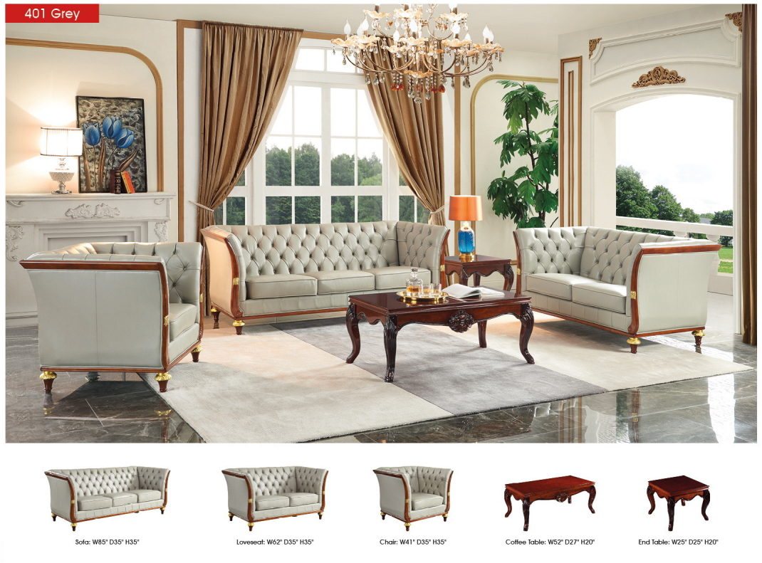 401 Grey Leather Gallery 1