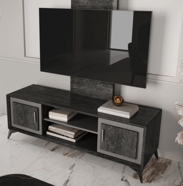 Krystal TV Cabinet + Wall Panel w/ Led light Gallery 1