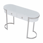 131 Hallway Console Table White/Silver Gallery 1